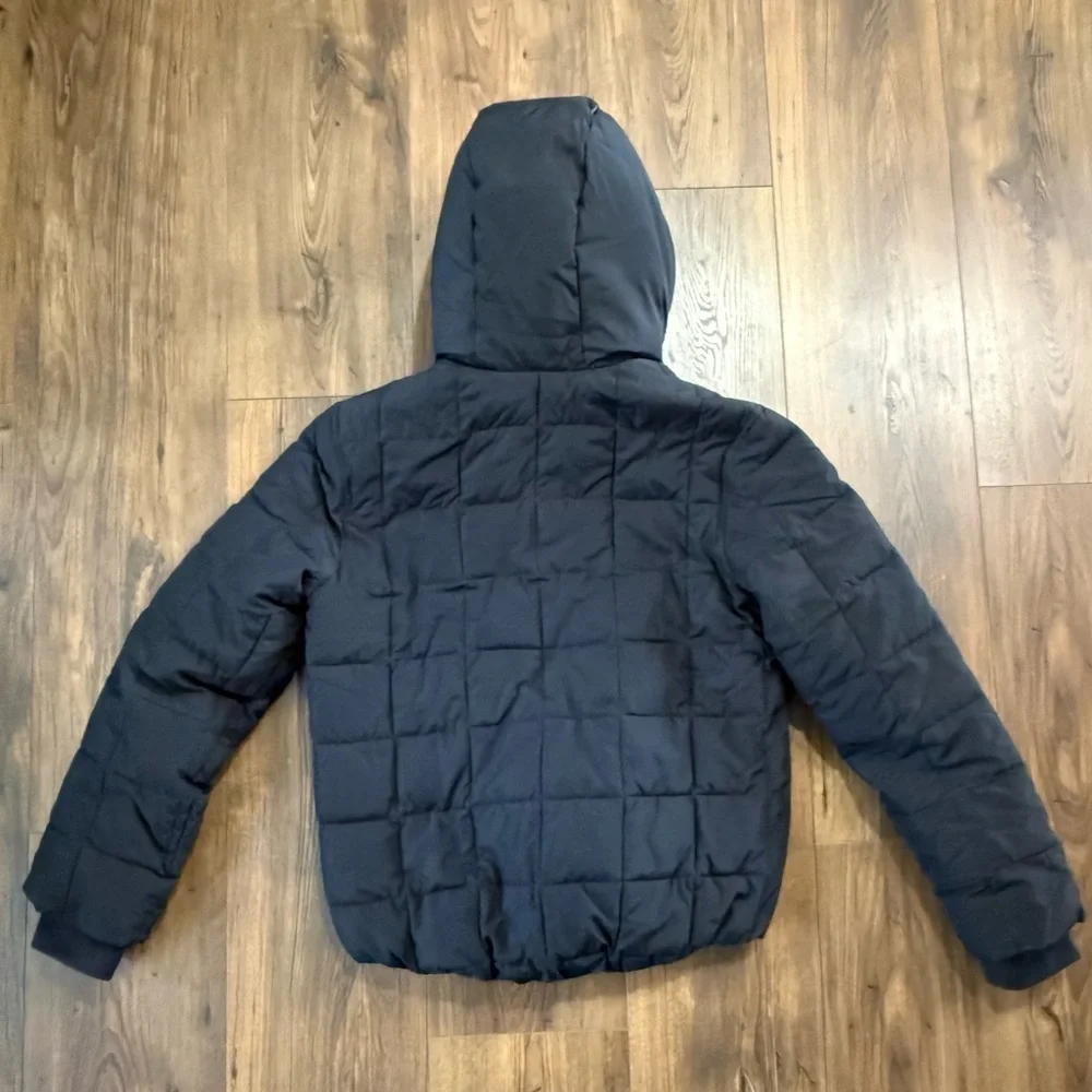Abercrombie Kids Girls Black Quilted Puffer Coat Soft Lining Size 13/14